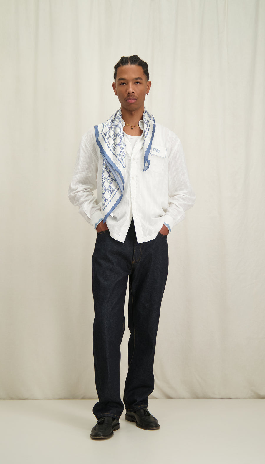 Kitchen Shirt Alyssum/Bijou Blue